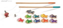 Dreven magnetick rybrske udice pre deti Let's Go Fishing Janod od 2 rokov