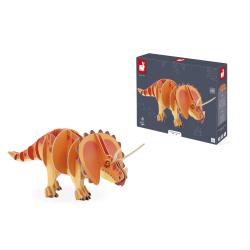 Dreven 3D puzzle pre deti Dinosaurus Triceratops Dino Janod 32 ks