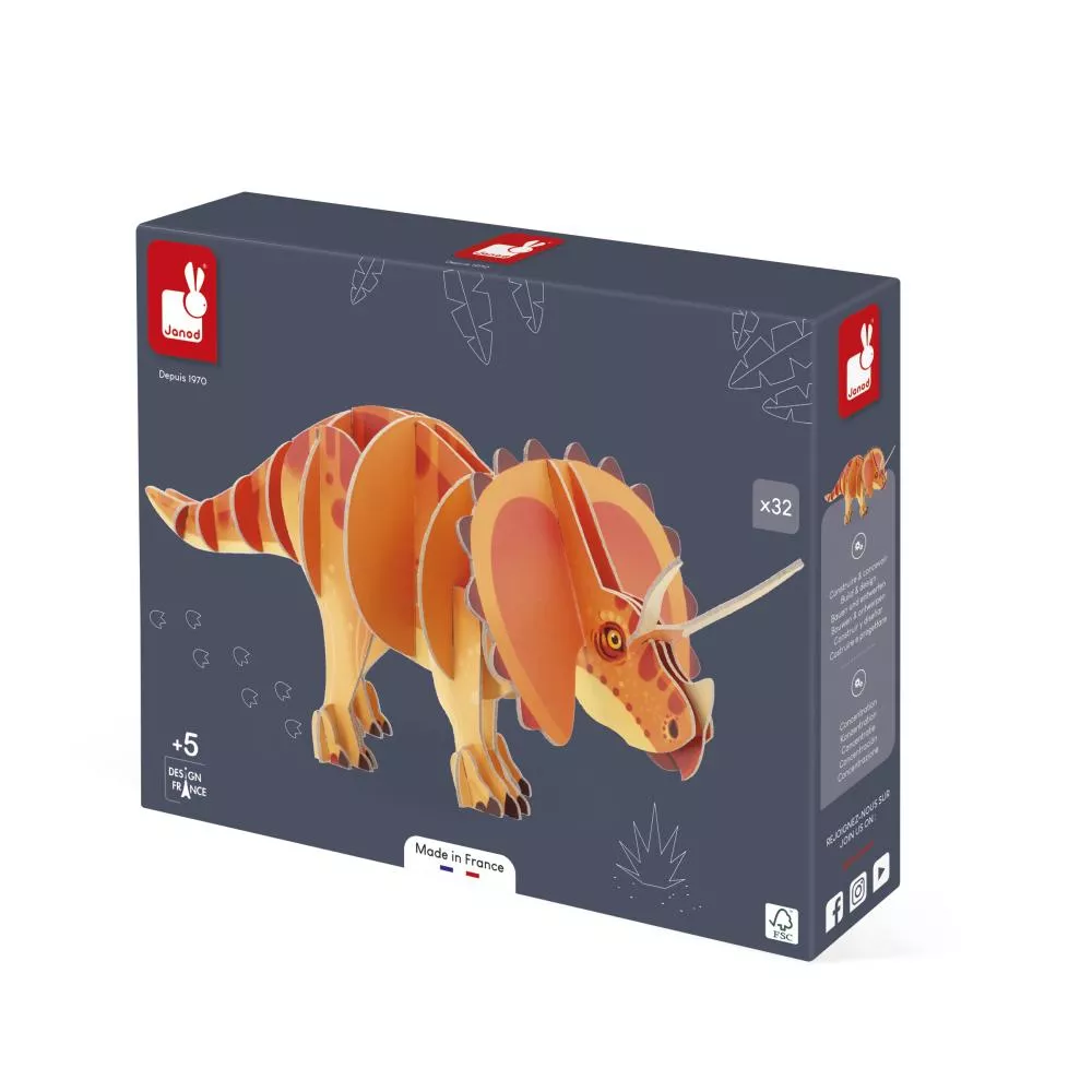 Puzzle Dinosaure 5 Ans 100 pieces - Ptérodactyle et Triceratops