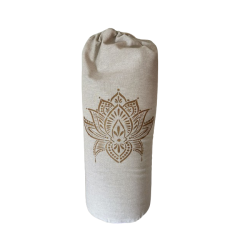 Bhaktik Joga bolster valec rune maovan prirodn s lotusom zlat