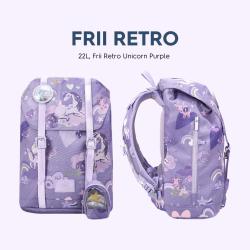 Frii of Norway Ergonomick kolsk taka Retro 22L Unicorn Purple Glitter 6